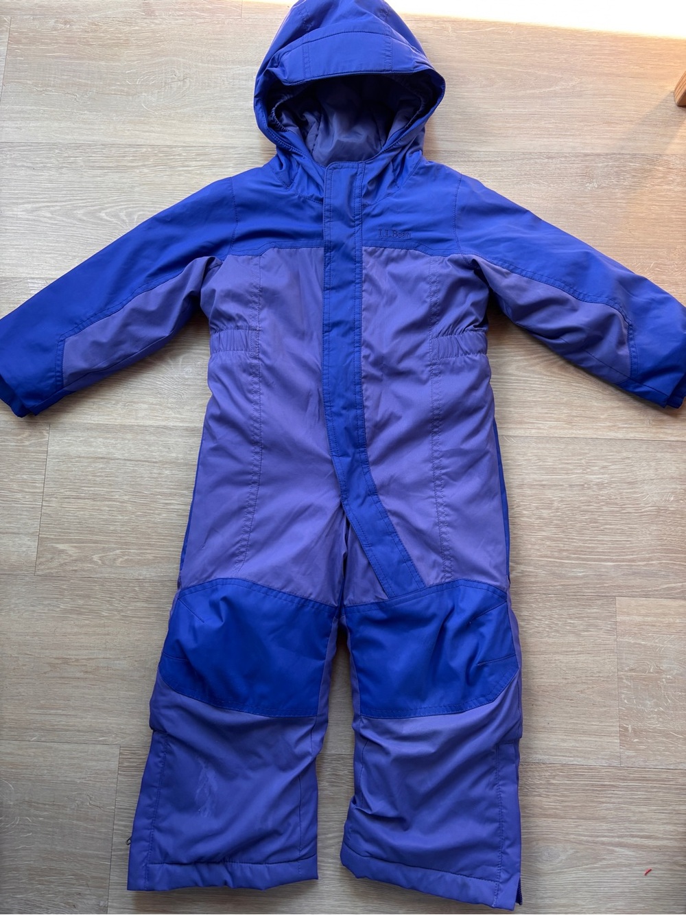 L.L. Bean Two-Tone Purple Hooded Snowsuit